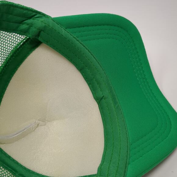 St. Patrick's Day Clover Snapback Trucker Hat Green OS Adjustable Mesh Back - Picture 8 of 8
